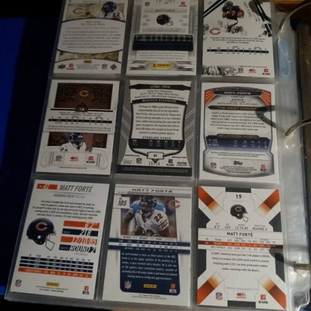 Matt Forte 9 Card Lot  Chicago Bears Jersey Refractor
